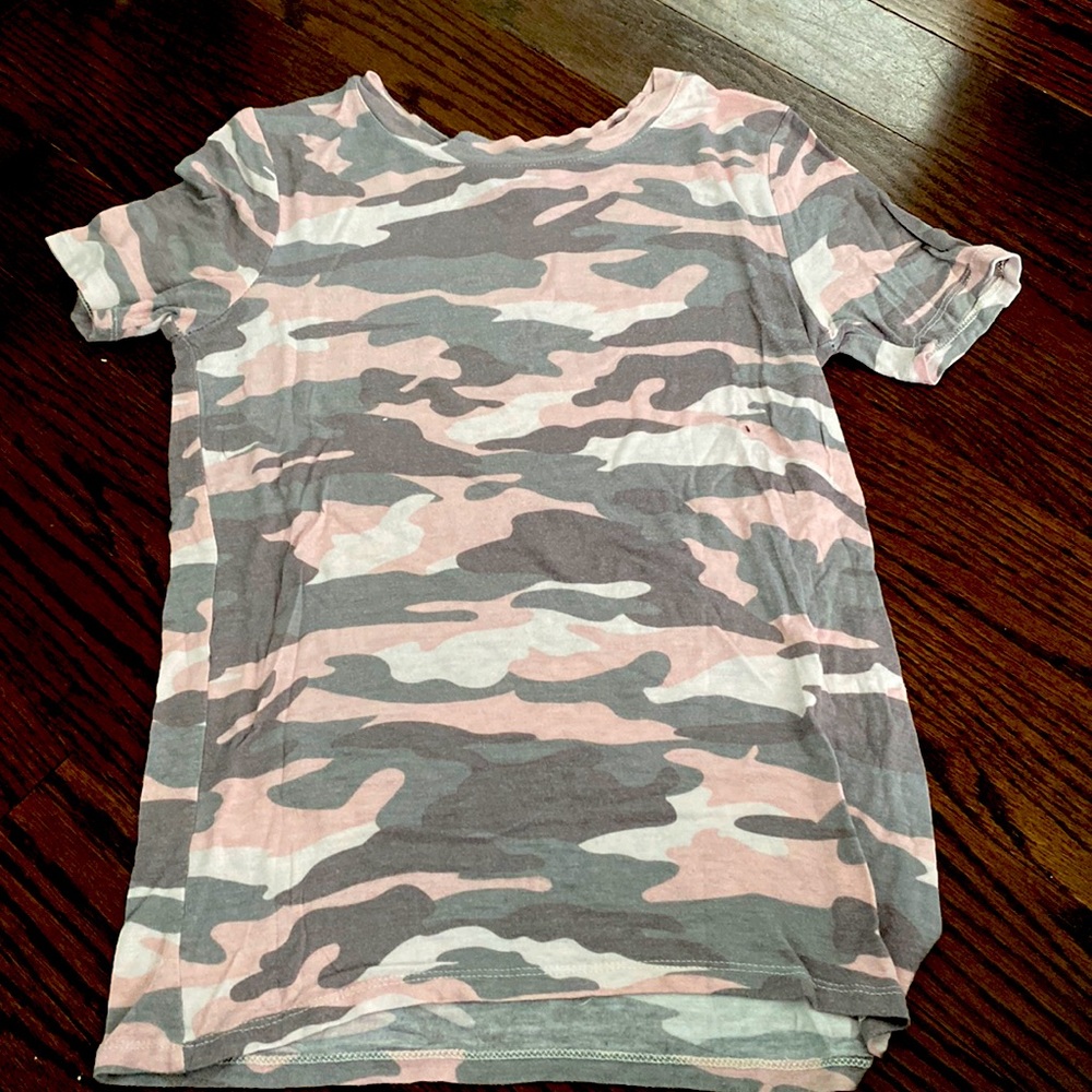 Cute Pink and Gray Camo T